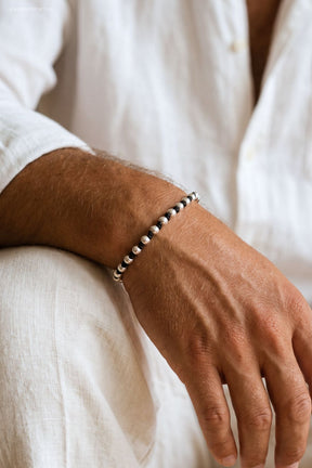 Chrome Pearl Bracelet