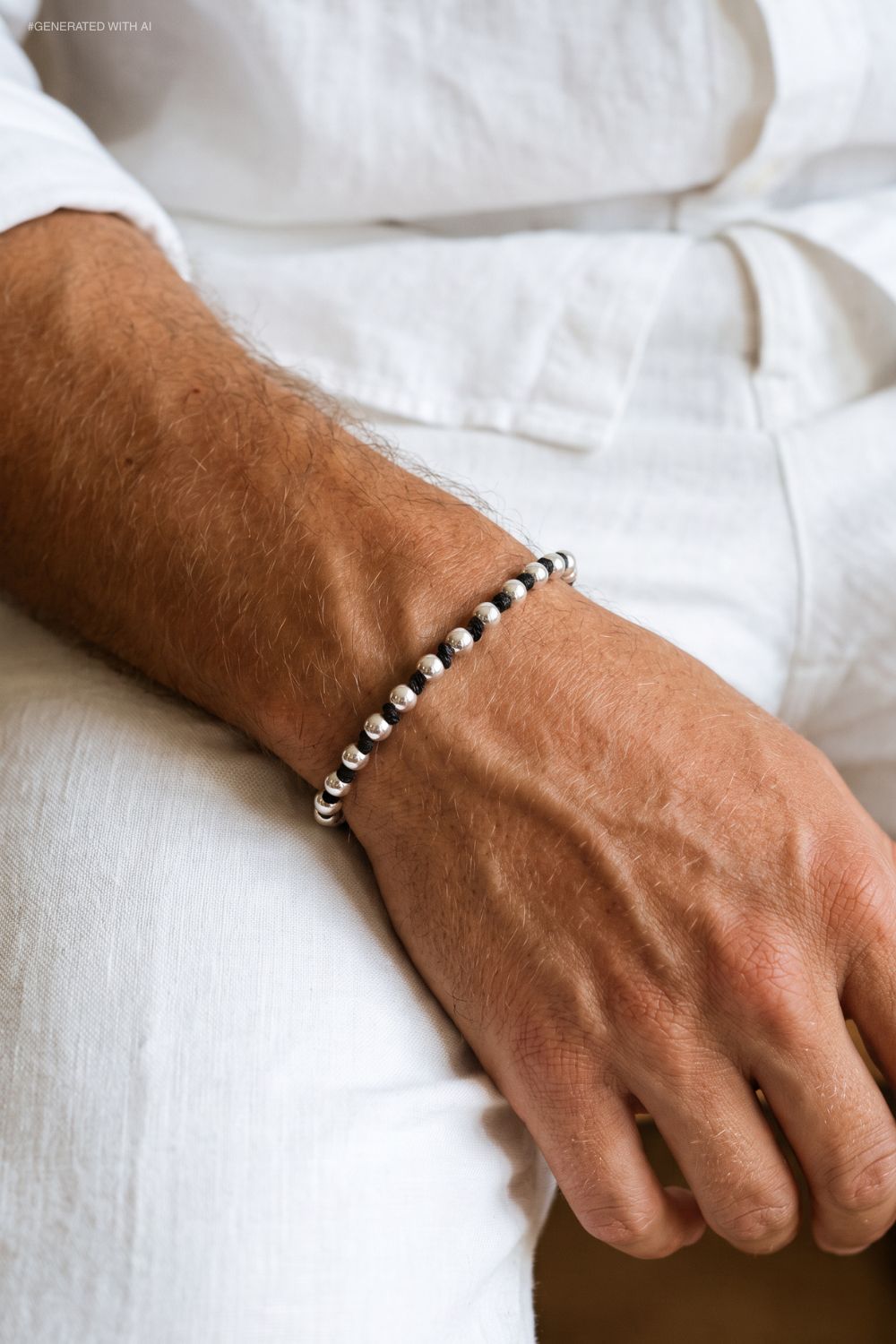 Chrome Pearl Bracelet