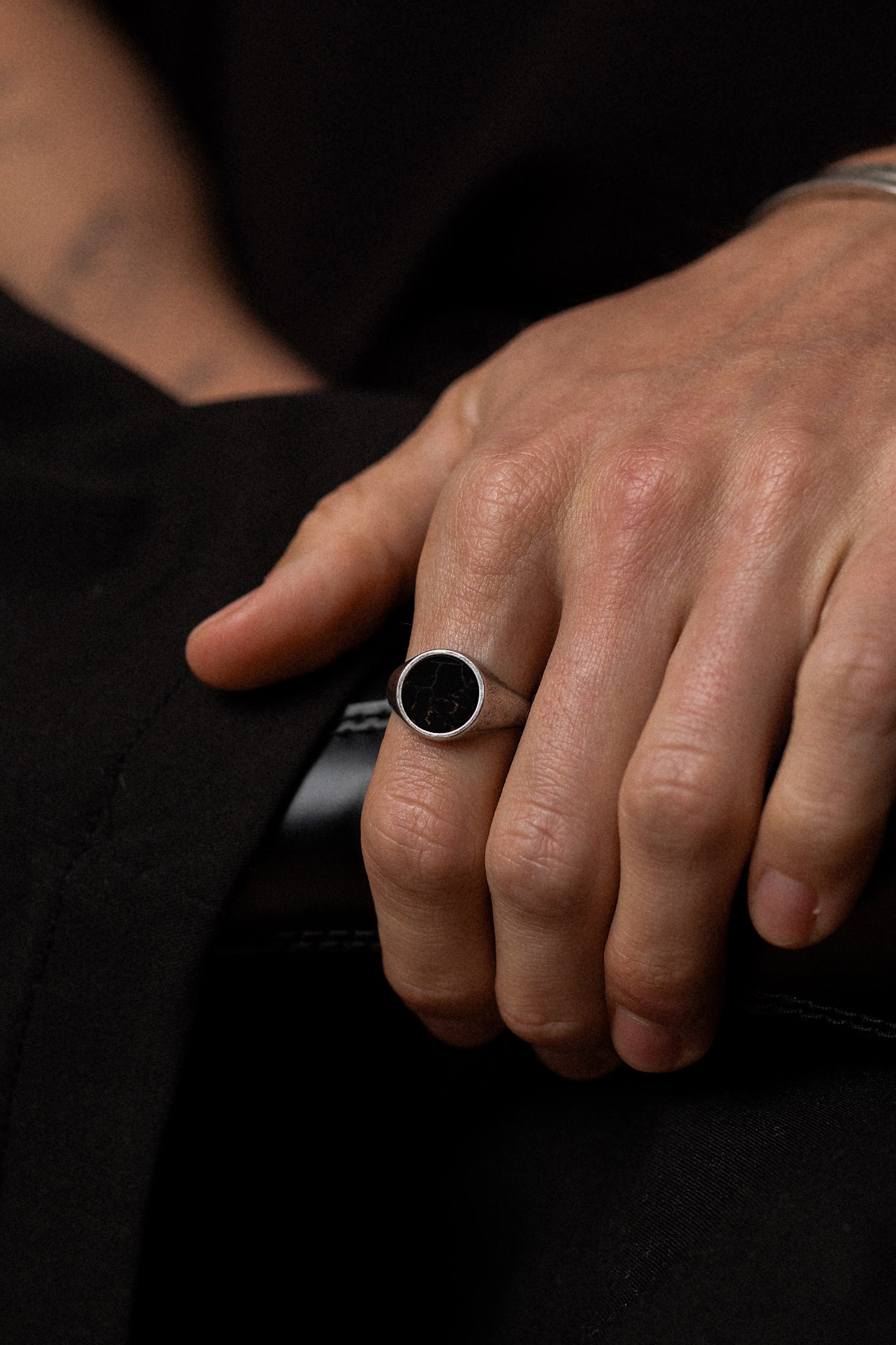 Onyx Ring - Black Marble