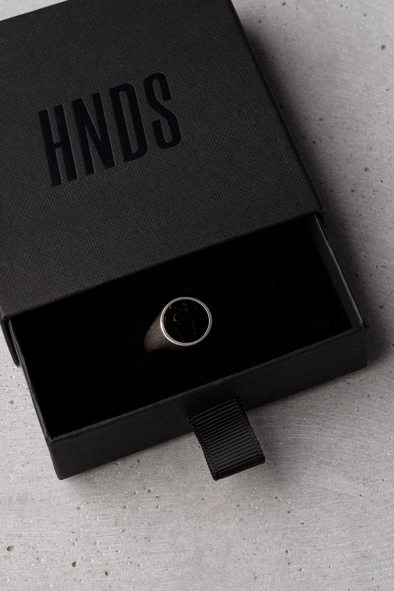 Onyx Ring - Black Marble