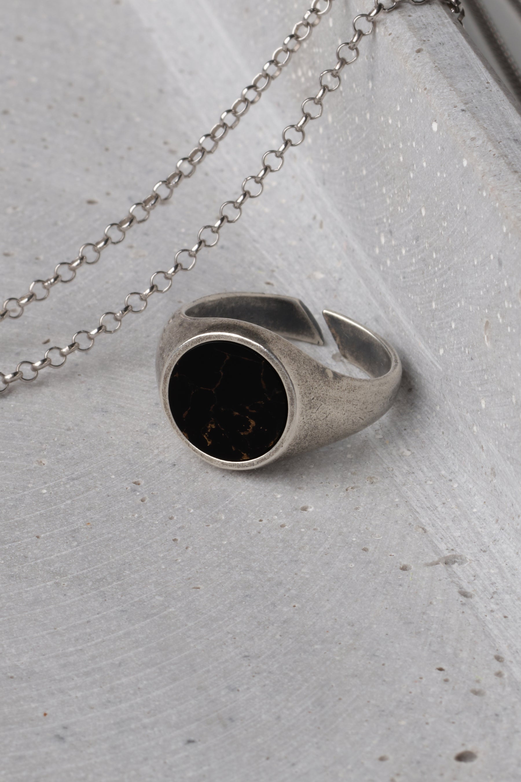 Onyx Ring - Black Marble