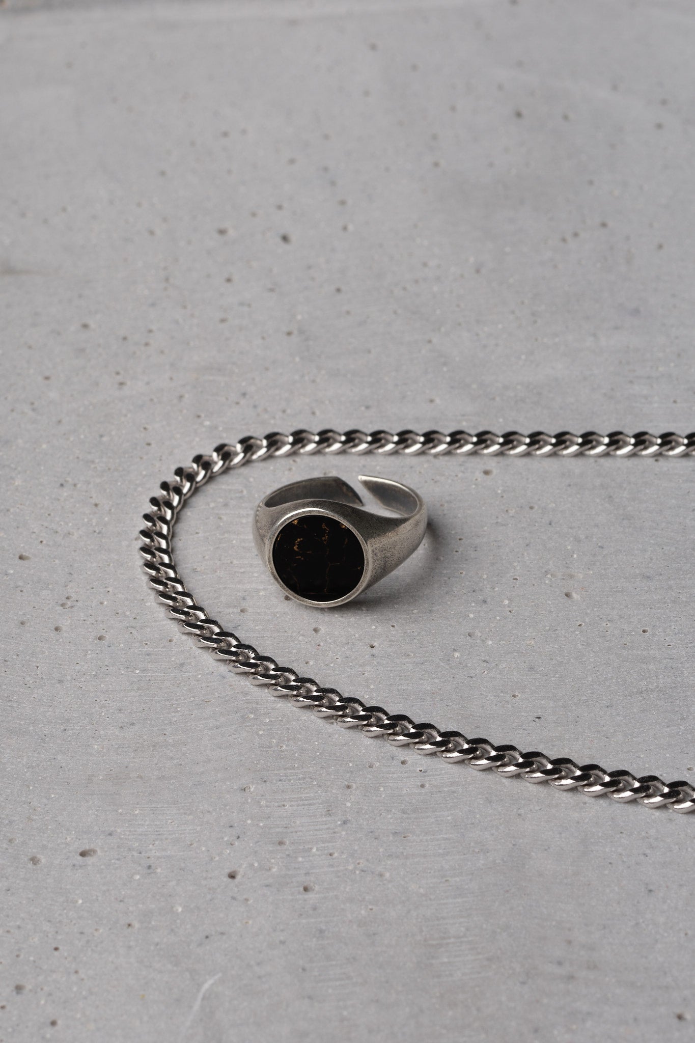 Onyx Ring - Black Marble