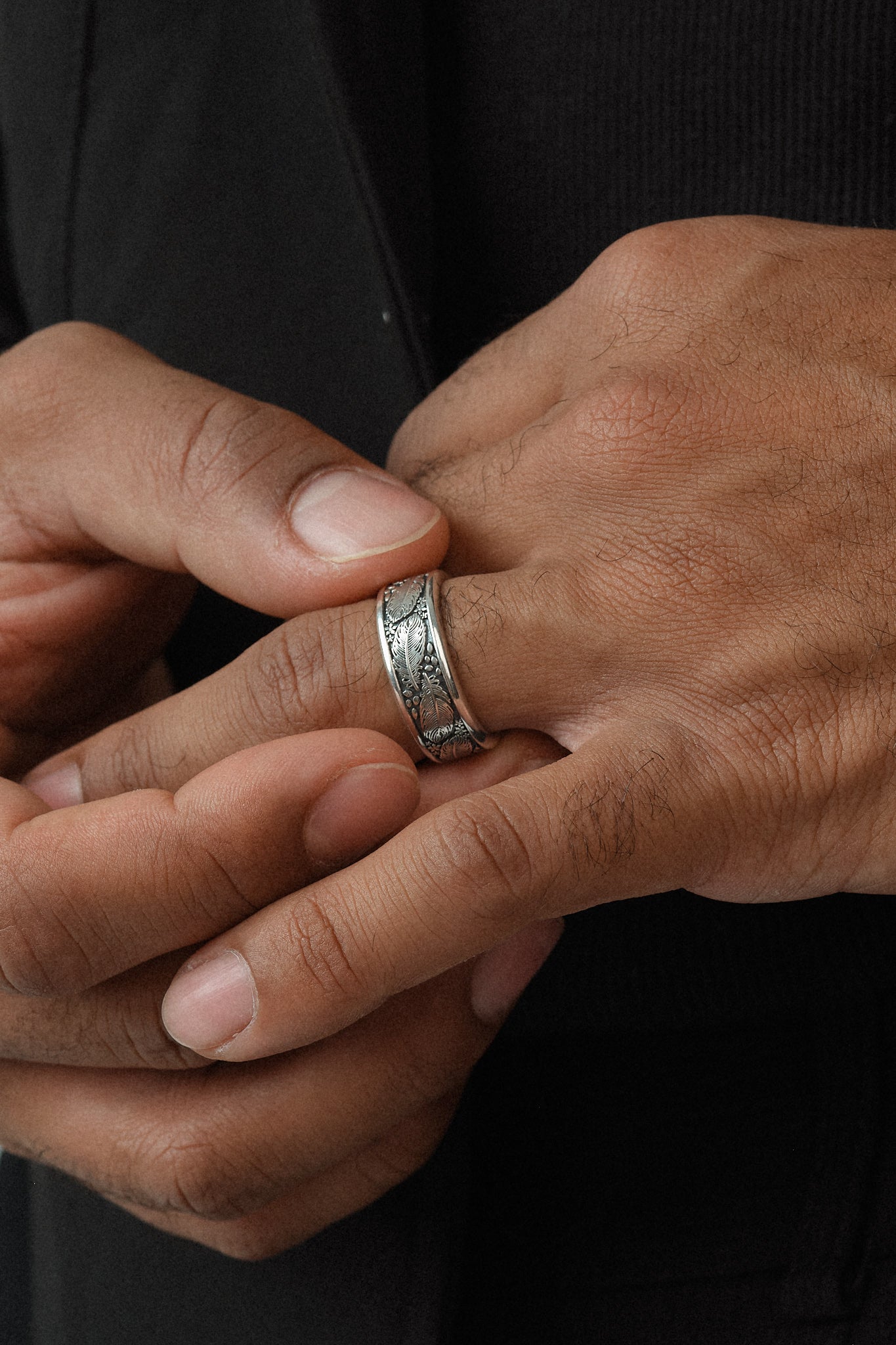 Feather Open Ring