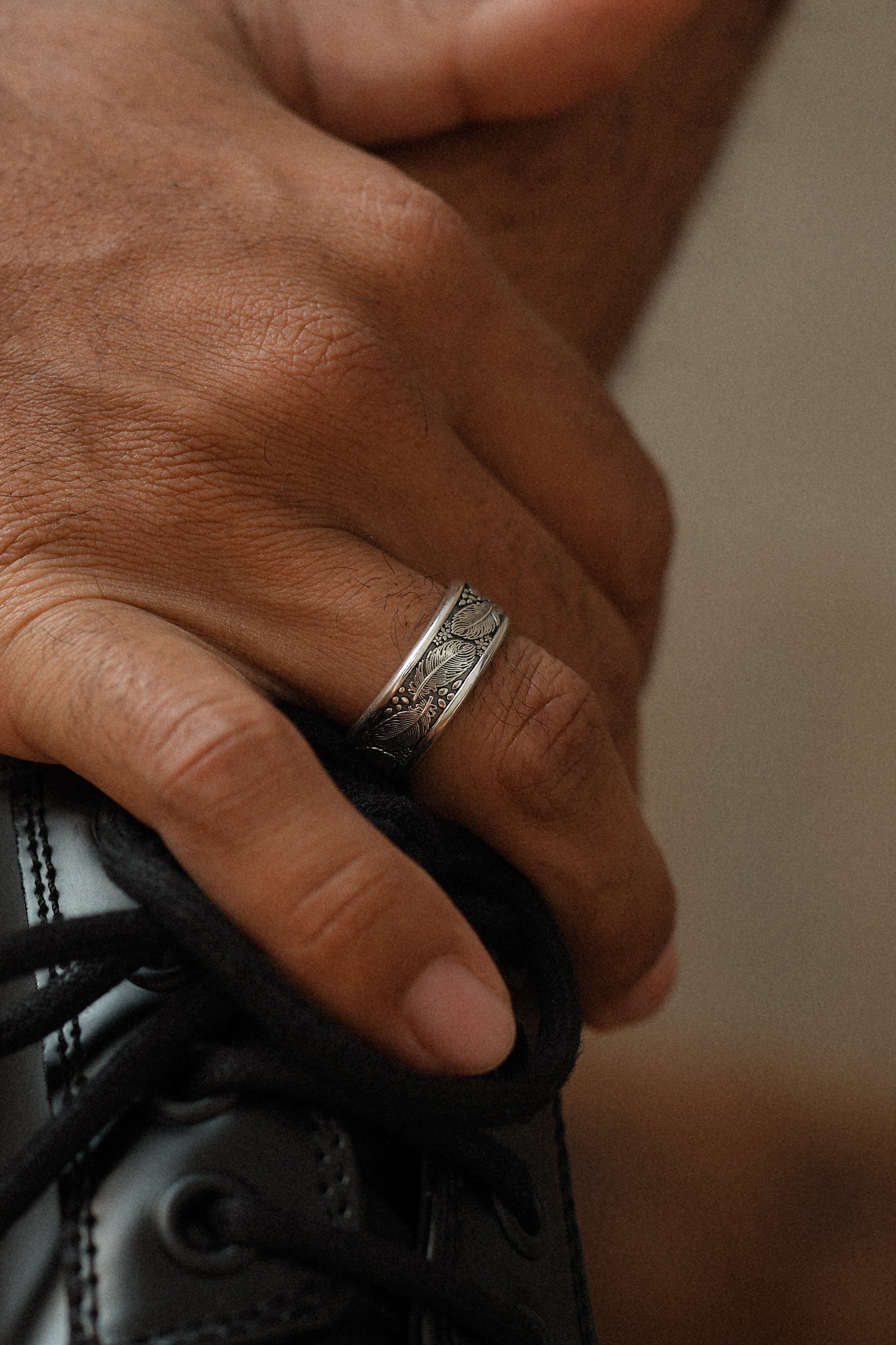 Feather Open Ring