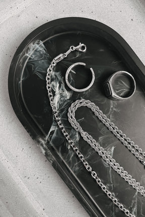 Marble look jewelry bowl